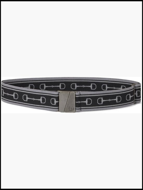 Equestrian Snaffle Stretch Belt with Metal Buckle